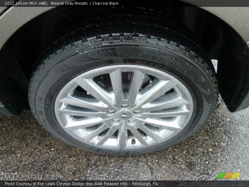 Mineral Gray Metallic / Charcoal Black 2012 Lincoln MKX AWD