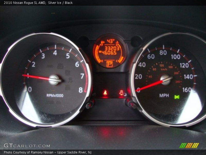 Silver Ice / Black 2010 Nissan Rogue SL AWD