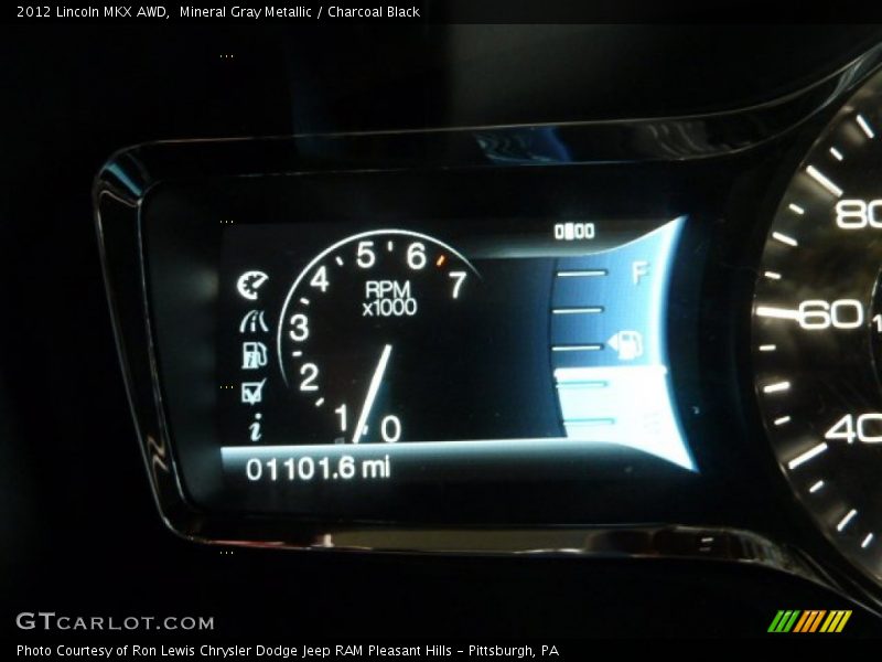 Mineral Gray Metallic / Charcoal Black 2012 Lincoln MKX AWD