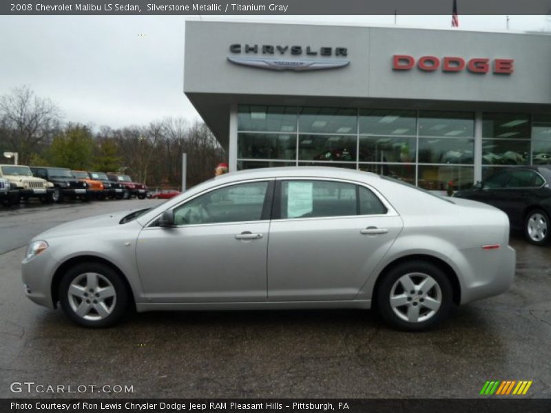 Silverstone Metallic / Titanium Gray 2008 Chevrolet Malibu LS Sedan