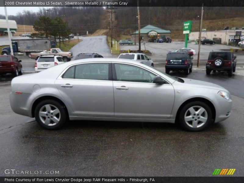 Silverstone Metallic / Titanium Gray 2008 Chevrolet Malibu LS Sedan