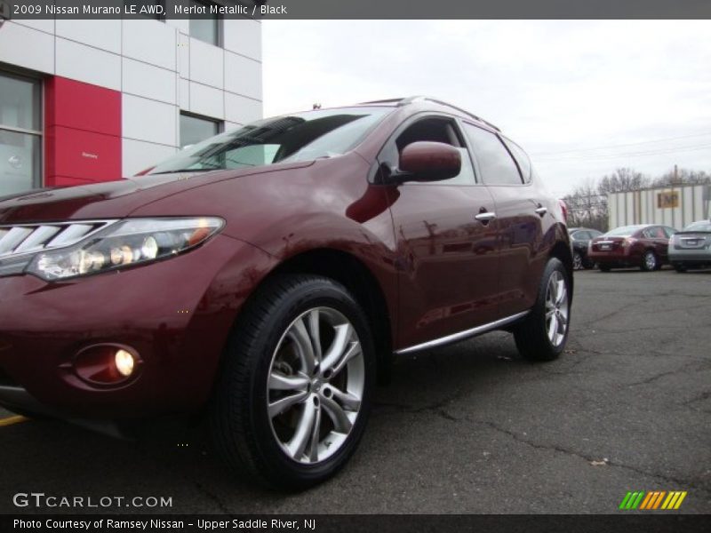 Merlot Metallic / Black 2009 Nissan Murano LE AWD