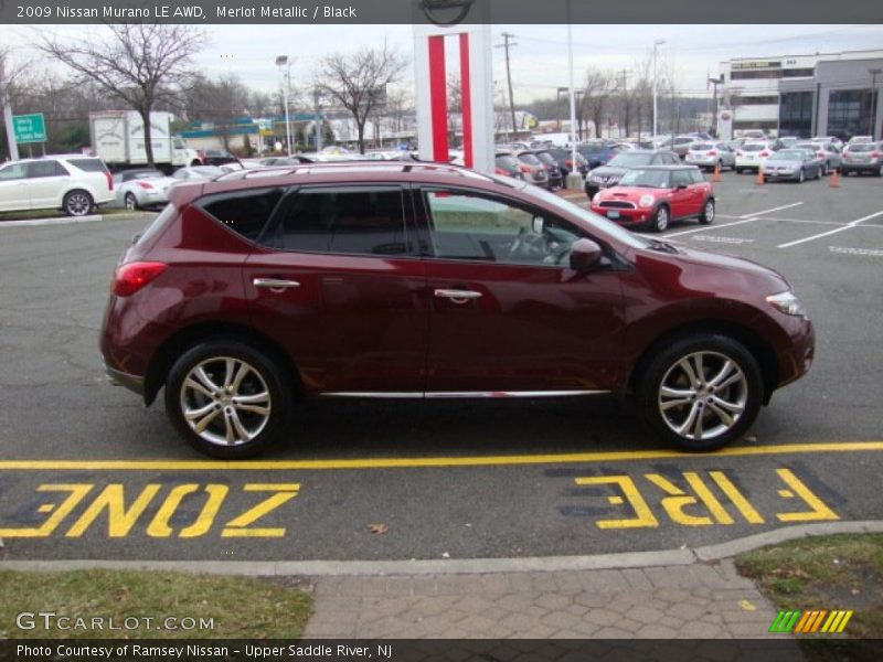 Merlot Metallic / Black 2009 Nissan Murano LE AWD