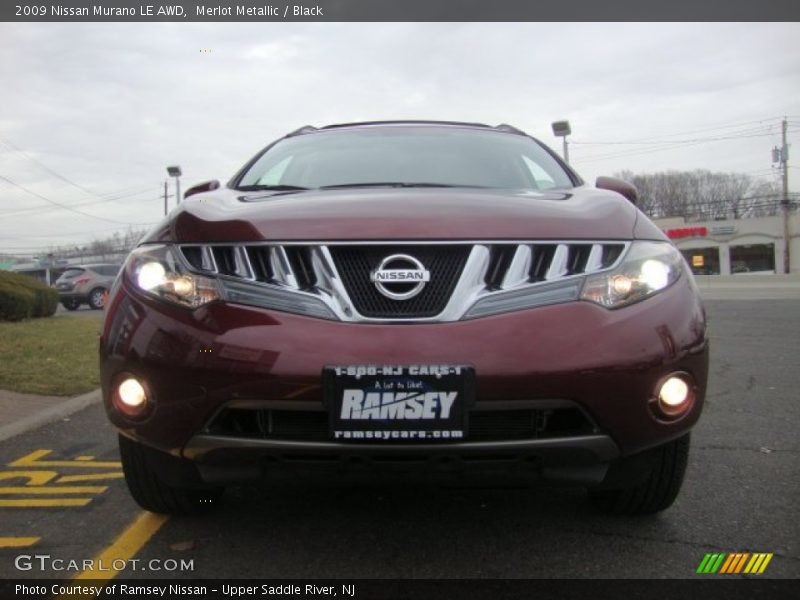 Merlot Metallic / Black 2009 Nissan Murano LE AWD