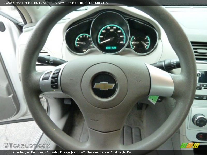 Silverstone Metallic / Titanium Gray 2008 Chevrolet Malibu LS Sedan