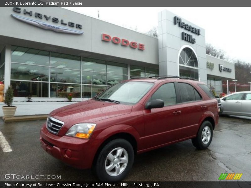 Radiant Red / Beige 2007 Kia Sorento LX