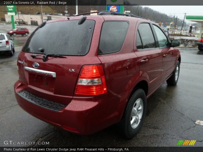 Radiant Red / Beige 2007 Kia Sorento LX