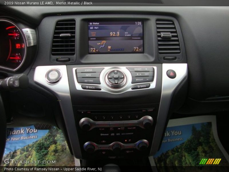 Merlot Metallic / Black 2009 Nissan Murano LE AWD