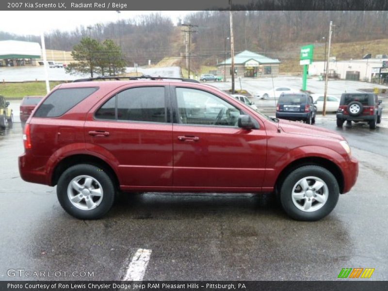 Radiant Red / Beige 2007 Kia Sorento LX