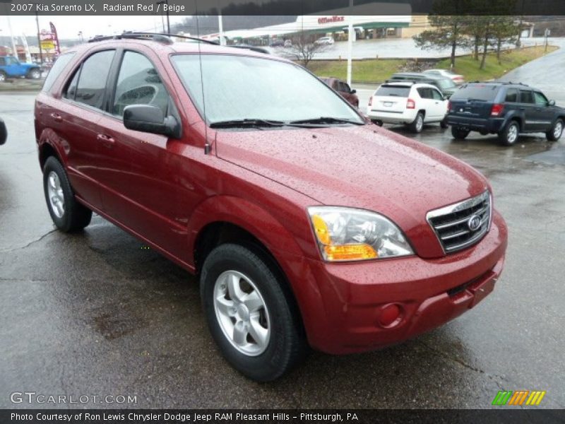 Radiant Red / Beige 2007 Kia Sorento LX