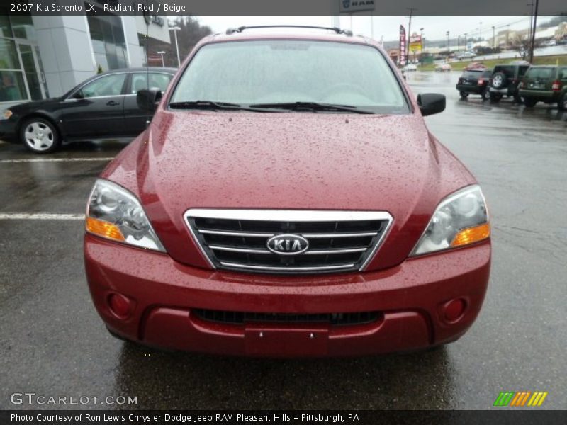 Radiant Red / Beige 2007 Kia Sorento LX