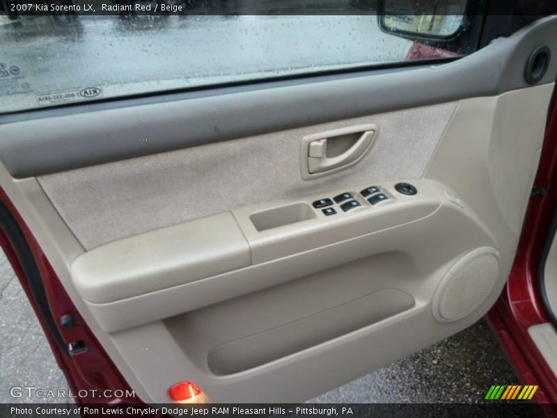 Radiant Red / Beige 2007 Kia Sorento LX