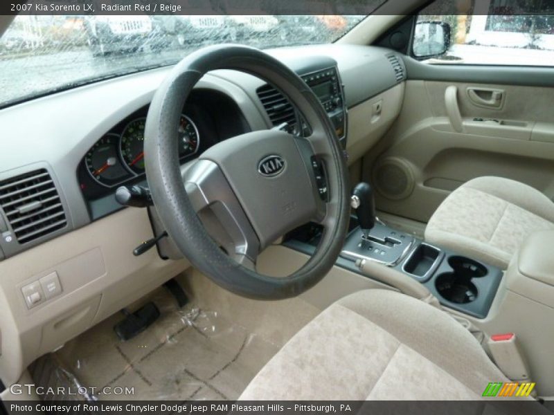 Radiant Red / Beige 2007 Kia Sorento LX