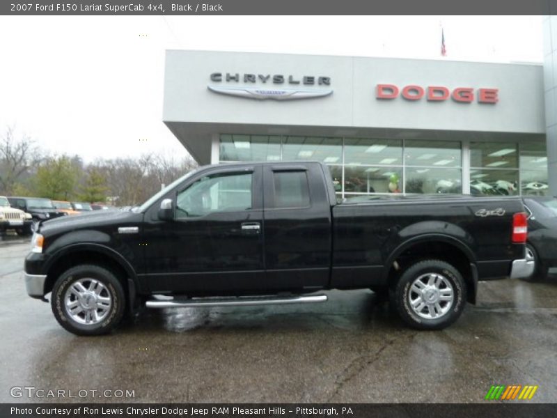 Black / Black 2007 Ford F150 Lariat SuperCab 4x4