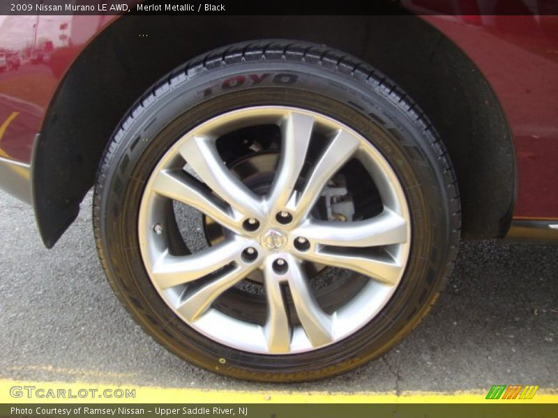 Merlot Metallic / Black 2009 Nissan Murano LE AWD