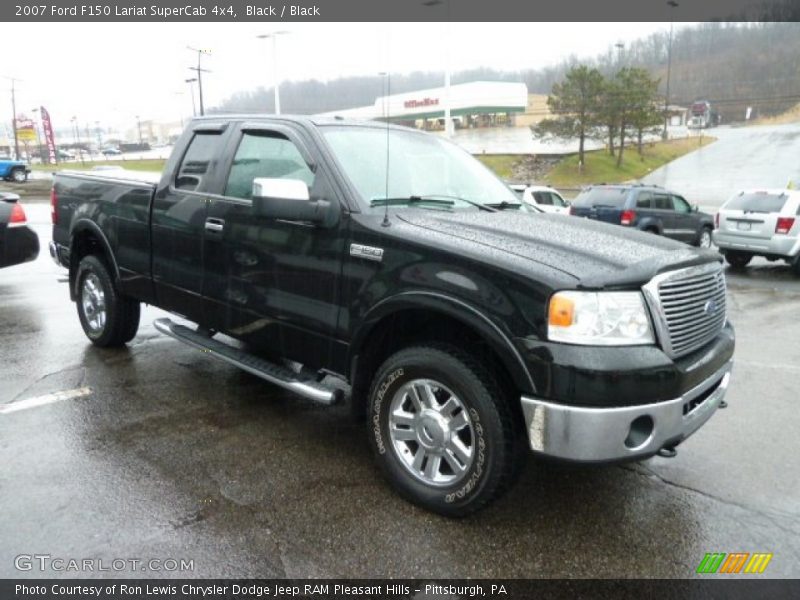 Black / Black 2007 Ford F150 Lariat SuperCab 4x4