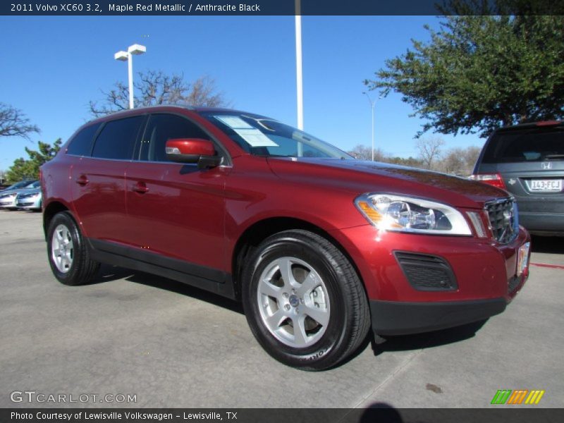 Maple Red Metallic / Anthracite Black 2011 Volvo XC60 3.2