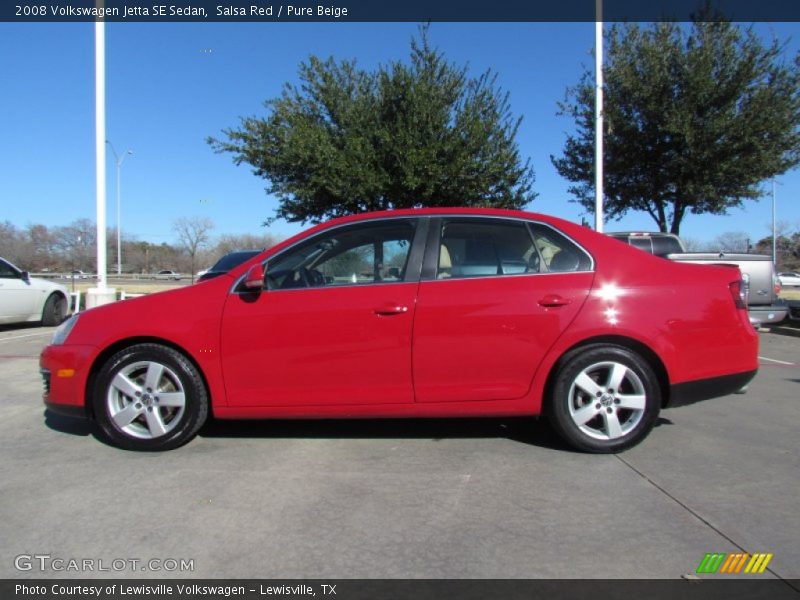 Salsa Red / Pure Beige 2008 Volkswagen Jetta SE Sedan