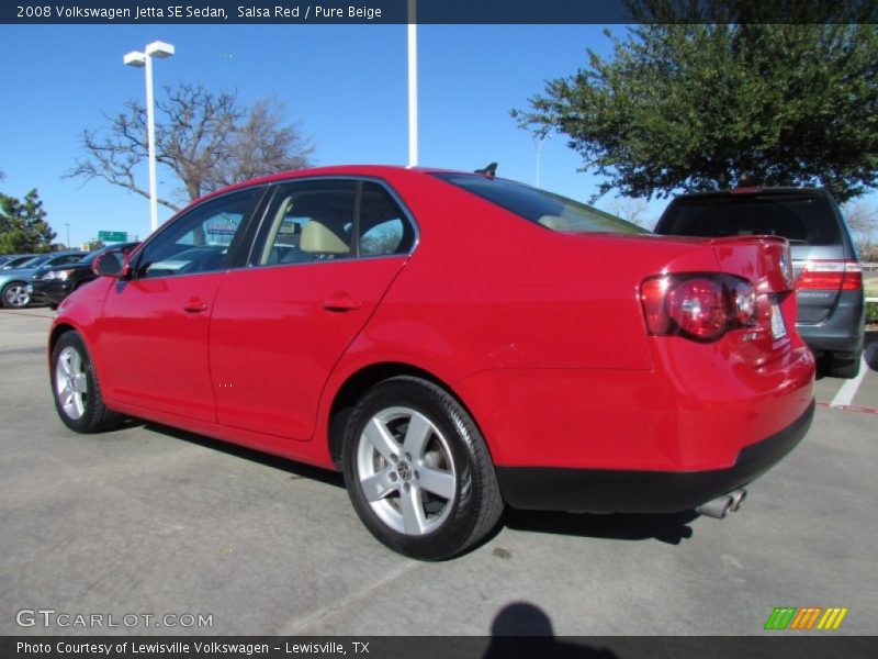 Salsa Red / Pure Beige 2008 Volkswagen Jetta SE Sedan