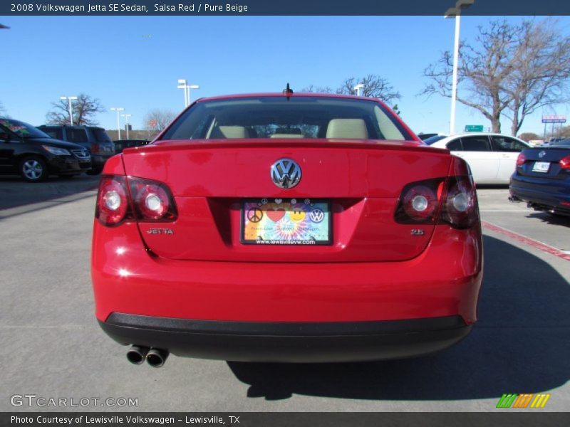 Salsa Red / Pure Beige 2008 Volkswagen Jetta SE Sedan