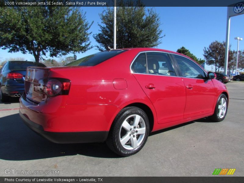 Salsa Red / Pure Beige 2008 Volkswagen Jetta SE Sedan