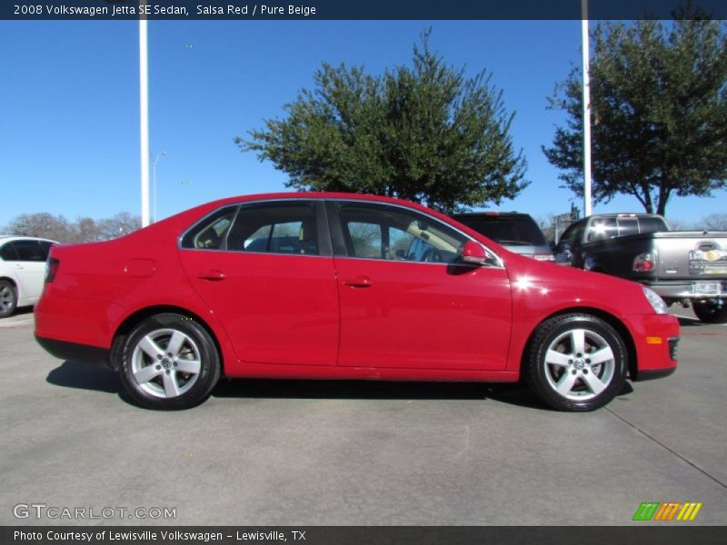 Salsa Red / Pure Beige 2008 Volkswagen Jetta SE Sedan