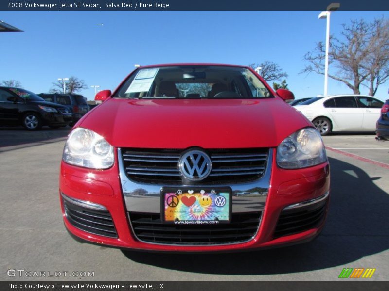 Salsa Red / Pure Beige 2008 Volkswagen Jetta SE Sedan