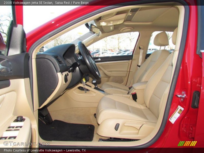 Salsa Red / Pure Beige 2008 Volkswagen Jetta SE Sedan