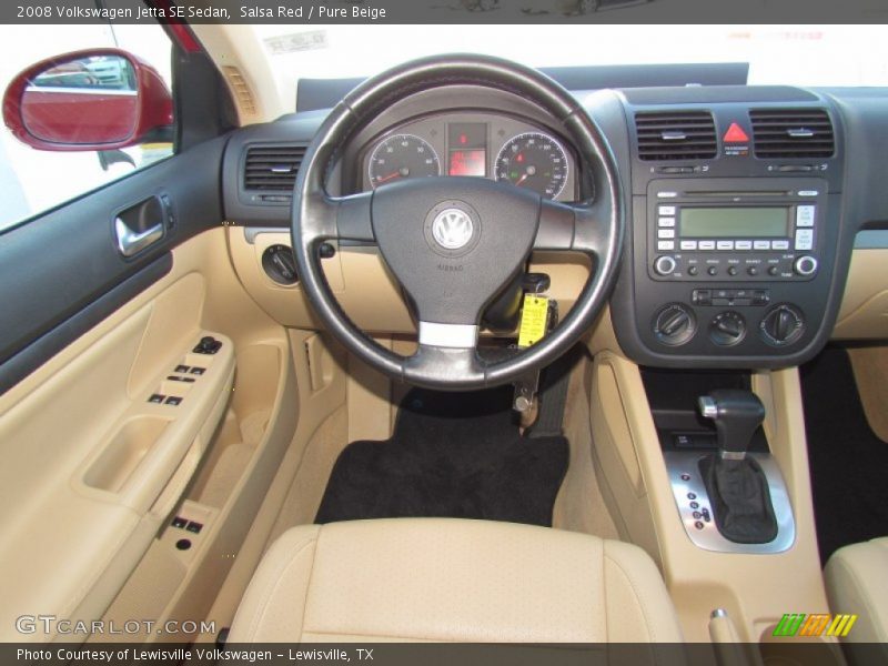 Salsa Red / Pure Beige 2008 Volkswagen Jetta SE Sedan