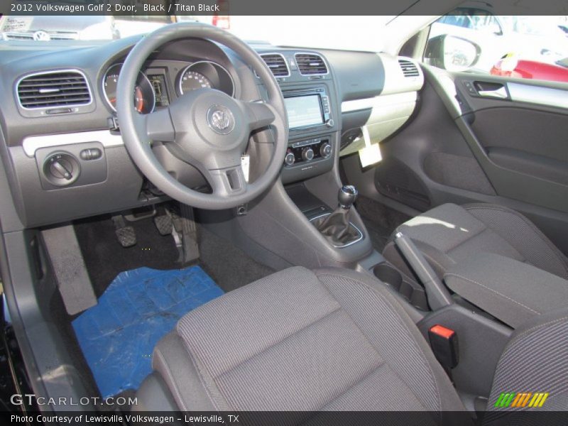  2012 Golf 2 Door Titan Black Interior