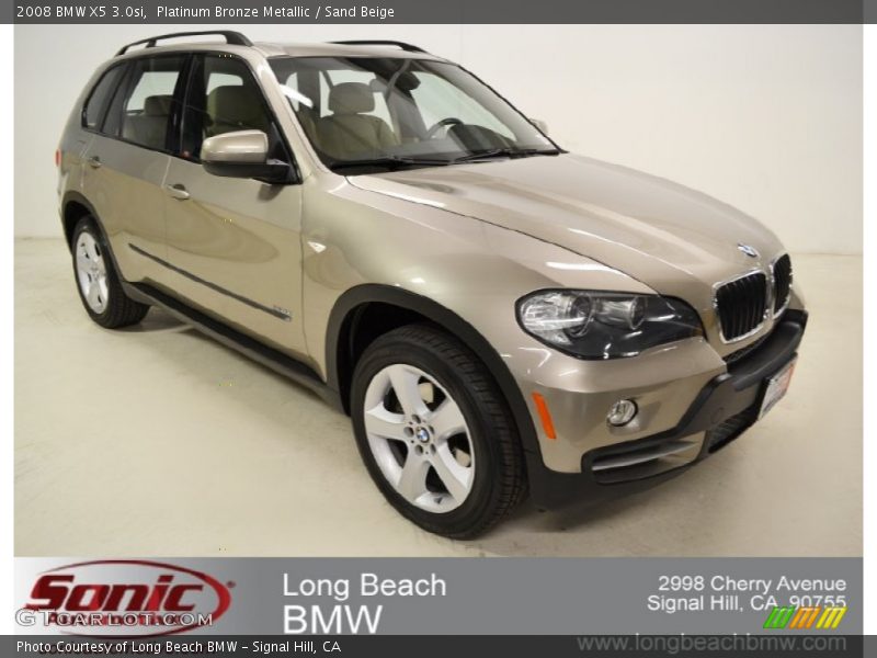 Platinum Bronze Metallic / Sand Beige 2008 BMW X5 3.0si