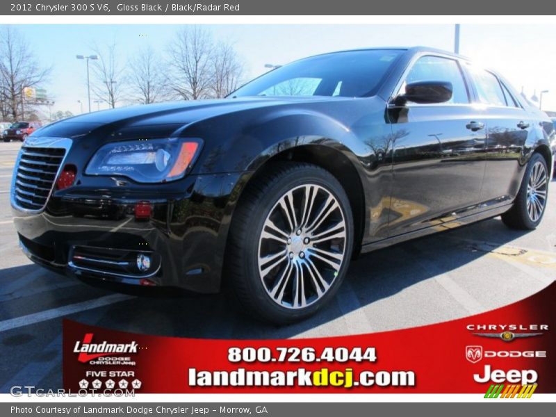 Gloss Black / Black/Radar Red 2012 Chrysler 300 S V6