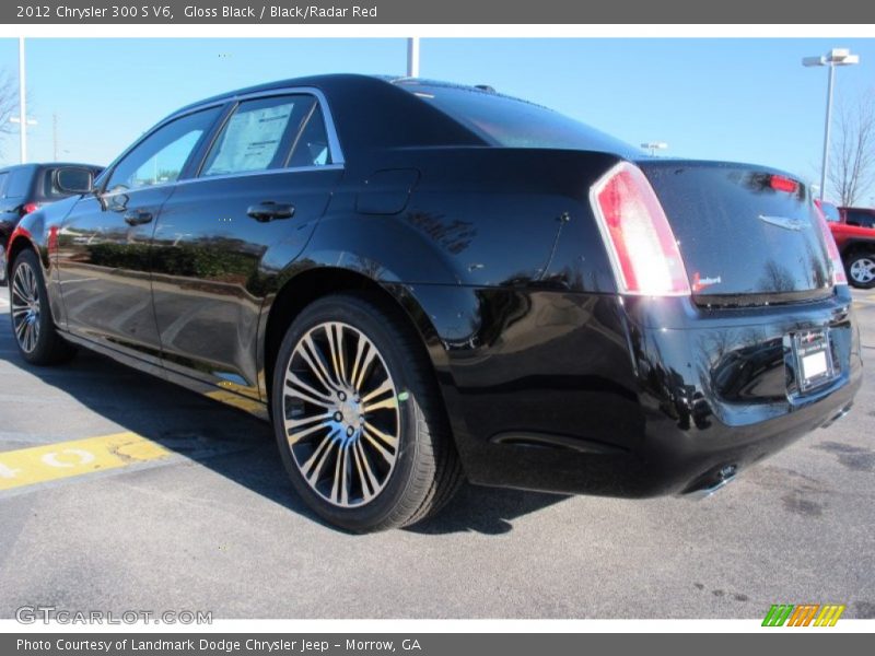 Gloss Black / Black/Radar Red 2012 Chrysler 300 S V6