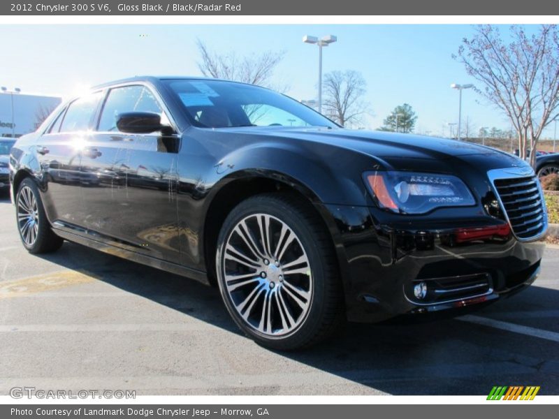 Gloss Black / Black/Radar Red 2012 Chrysler 300 S V6