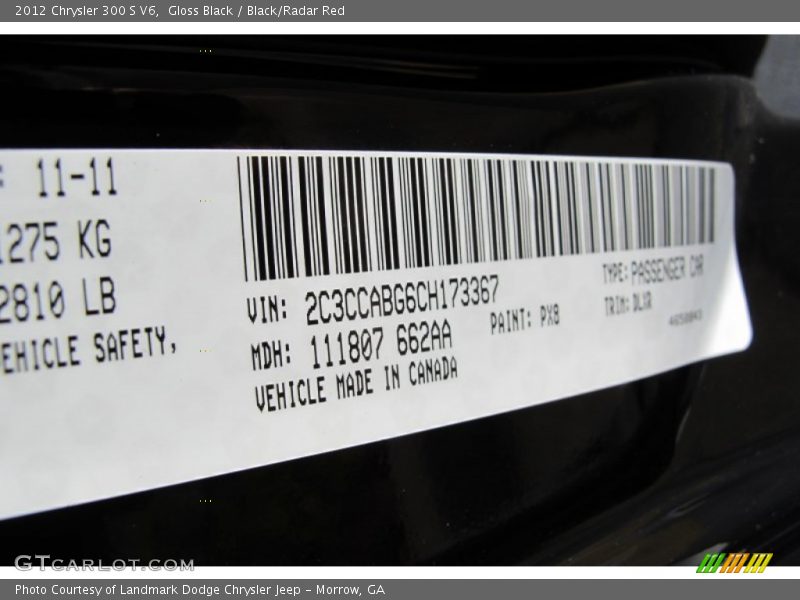 PX8 - 2012 Chrysler 300 S V6