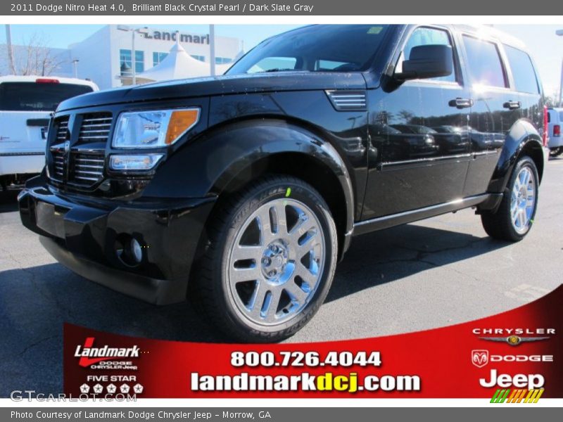 Brilliant Black Crystal Pearl / Dark Slate Gray 2011 Dodge Nitro Heat 4.0