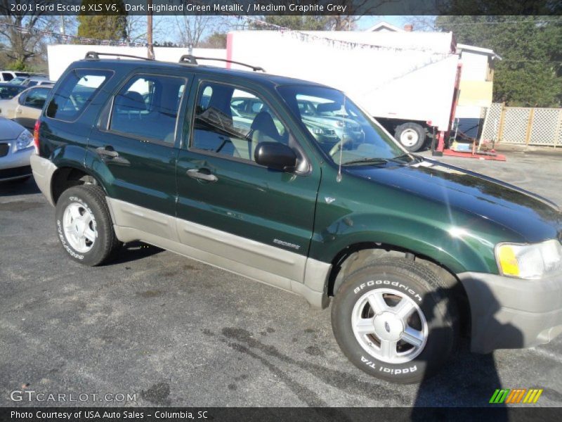 Dark Highland Green Metallic / Medium Graphite Grey 2001 Ford Escape XLS V6