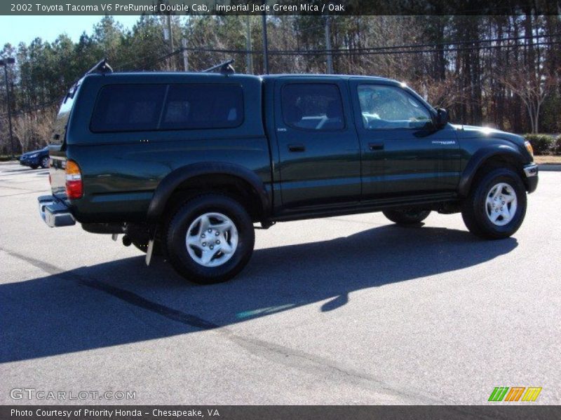 Imperial Jade Green Mica / Oak 2002 Toyota Tacoma V6 PreRunner Double Cab