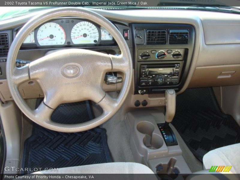 Imperial Jade Green Mica / Oak 2002 Toyota Tacoma V6 PreRunner Double Cab