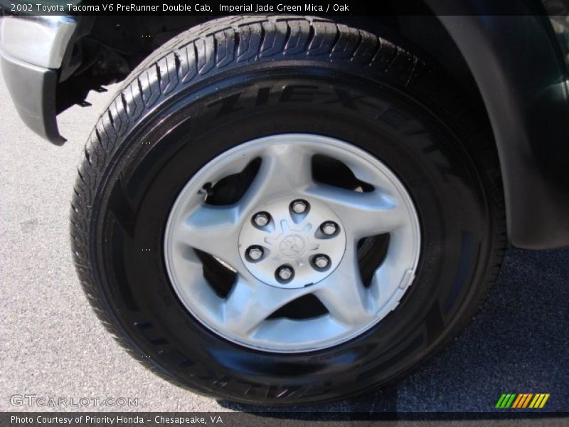 Imperial Jade Green Mica / Oak 2002 Toyota Tacoma V6 PreRunner Double Cab