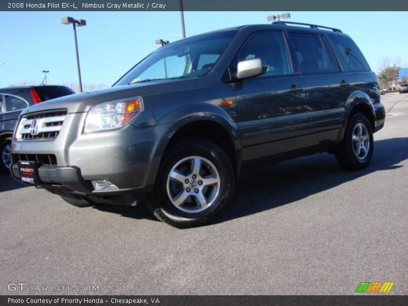 Nimbus Gray Metallic / Gray 2008 Honda Pilot EX-L