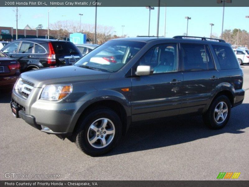 Nimbus Gray Metallic / Gray 2008 Honda Pilot EX-L