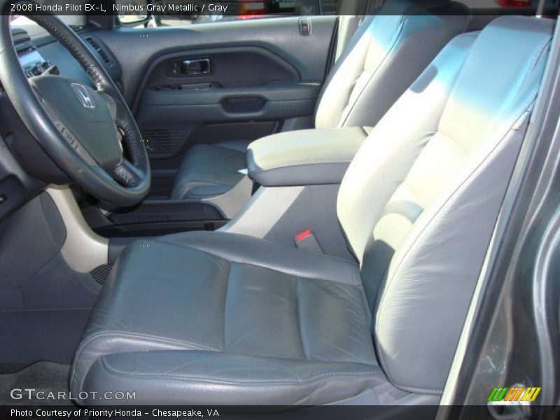 Nimbus Gray Metallic / Gray 2008 Honda Pilot EX-L