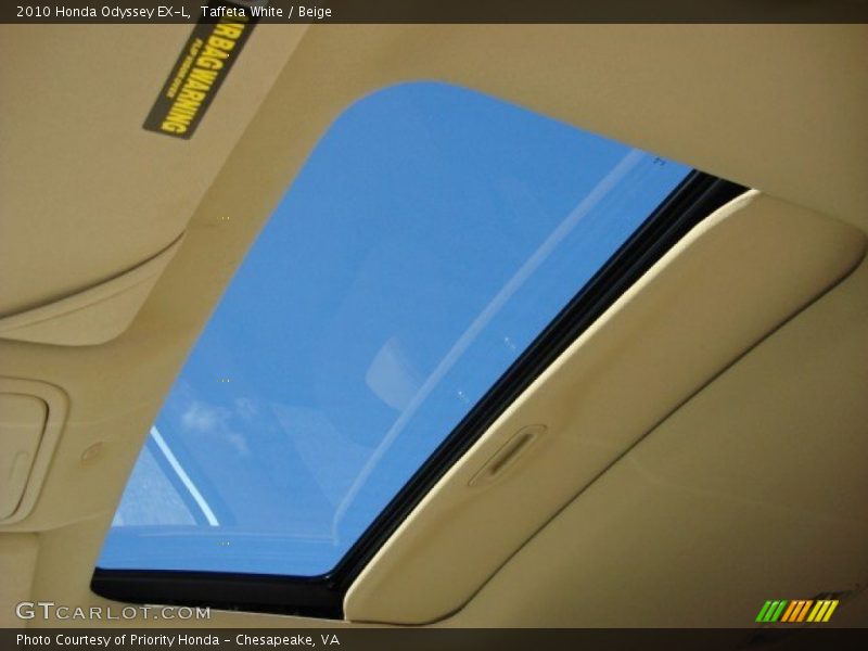 Taffeta White / Beige 2010 Honda Odyssey EX-L