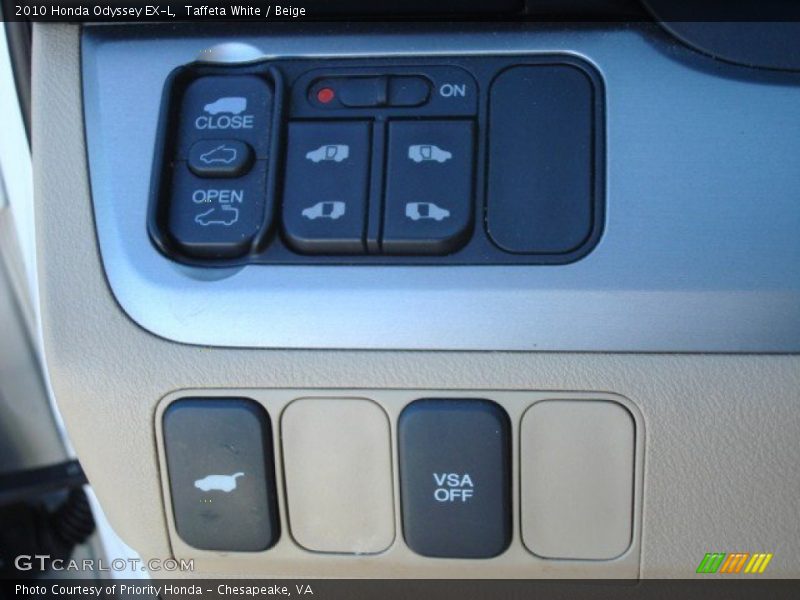Taffeta White / Beige 2010 Honda Odyssey EX-L