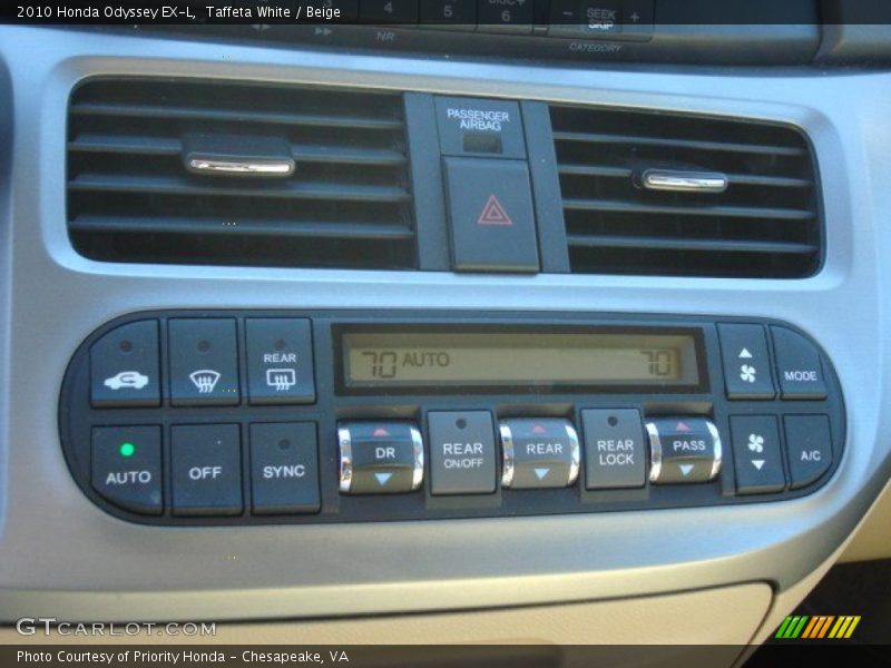 Taffeta White / Beige 2010 Honda Odyssey EX-L