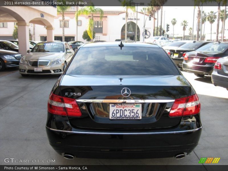 Black / Black 2011 Mercedes-Benz E 350 Sedan