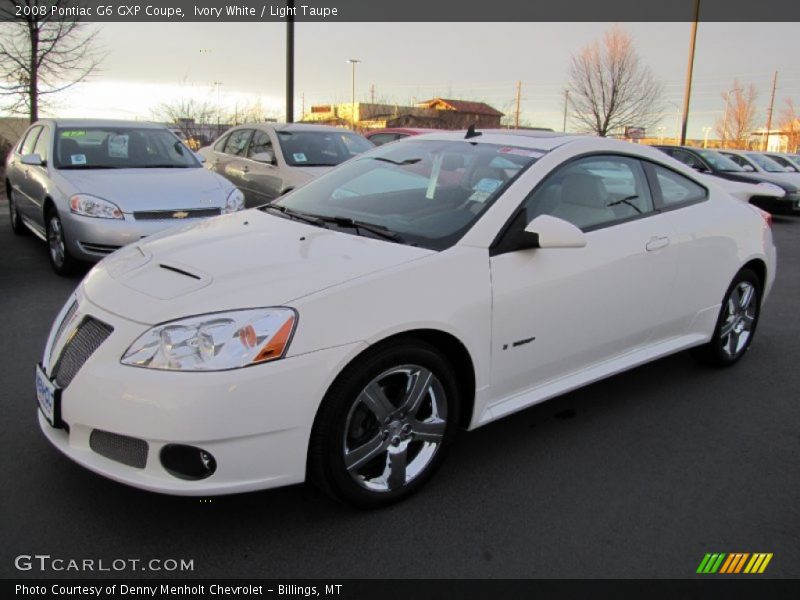 Ivory White / Light Taupe 2008 Pontiac G6 GXP Coupe