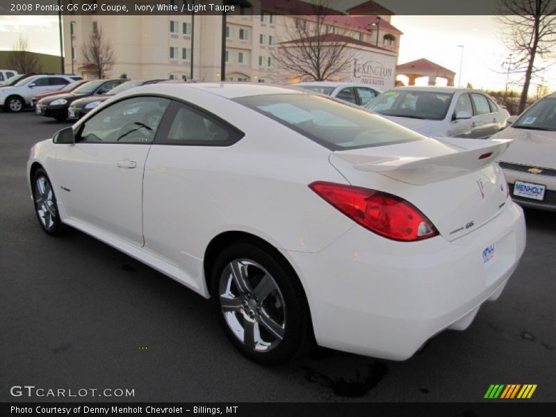 Ivory White / Light Taupe 2008 Pontiac G6 GXP Coupe