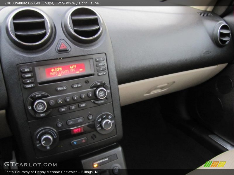 Ivory White / Light Taupe 2008 Pontiac G6 GXP Coupe